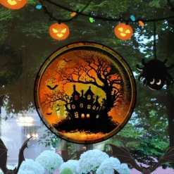 Halloween Glass Stickers Decoration Window Stickers Festive Atmosphere Party Decoration Wall Stickers