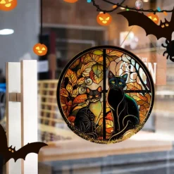 Halloween Glass Stickers Decoration Window Stickers Festive Atmosphere Party Decoration Wall Stickers