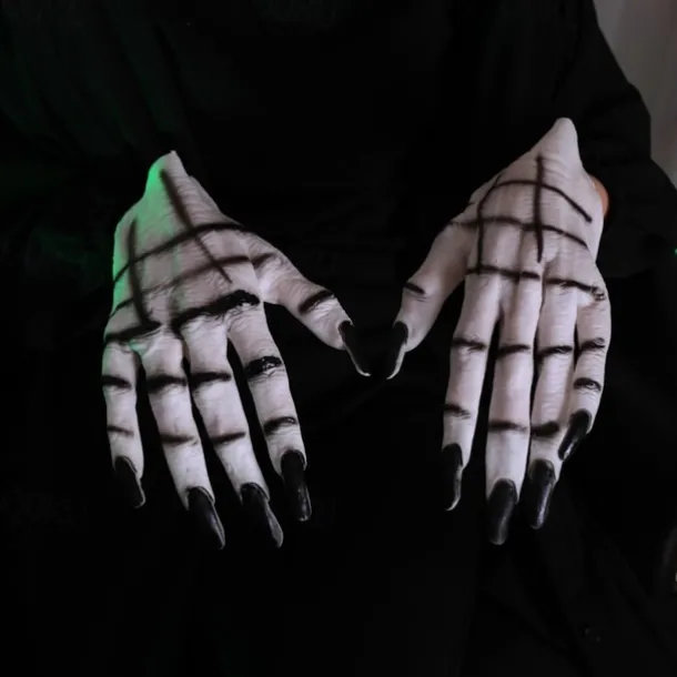 Halloween Gloves Long Ghost Claw Dress up Gloves Fashion Long Nail Role Play Theme Party Funny Witch Gloves Halloween Props Makeup Ball Party Supplies Party Dress up Horror Women's White Ghost Gloves