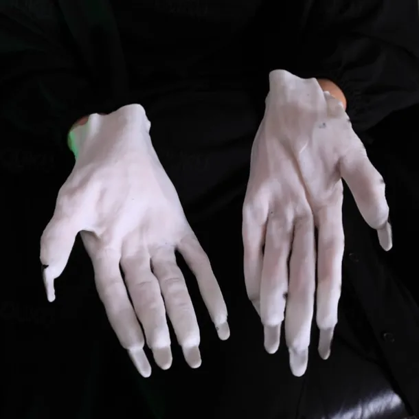 Halloween Gloves Long Ghost Claw Dress up Gloves Fashion Long Nail Role Play Theme Party Funny Witch Gloves Halloween Props Makeup Ball Party Supplies Party Dress up Horror Women's White Ghost Gloves