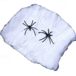 Halloween Glow in The Dark Spider Web Fake Cobwebs Stretch Green Spider Webs for Halloween Outdoor Indoor Home Decorations Creepy Party Decor