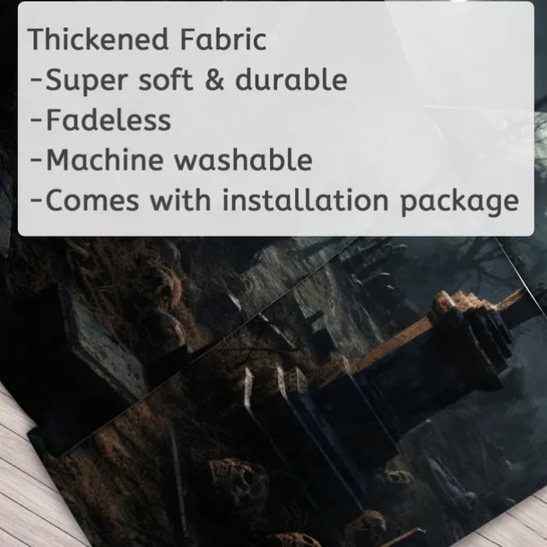 Halloween Graveyard Hanging Tapestry Wall Art Large Tapestry Mural Decor Photograph Backdrop Blanket Curtain Home Bedroom Living Room Decoration