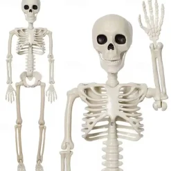 Halloween Hanging Decorations, Full Body Skeleton with Movable Joints, Indoor and Outdoor Party Decor for Yard Patio Lawn Garden