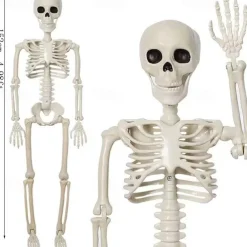 Halloween Hanging Decorations, Full Body Skeleton with Movable Joints, Indoor and Outdoor Party Decor for Yard Patio Lawn Garden