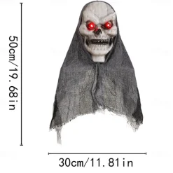 Halloween Hanging Ghost Gauze Luminous Ghost Face Ghost Skull Horror Trick Props Outdoor Scene Courtyard