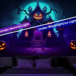 Halloween Hanging Tapestry Photograph Backdrop Jack O Lantern Wall Art Large Tapestry Mural Decor Blanket Curtain Home Bedroom Living Room Decoration Death Selfie