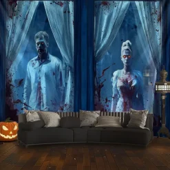 Halloween Hanging Tapestry Photograph Backdrop Jack O Lantern Wall Art Large Tapestry Mural Decor Blanket Curtain Home Bedroom Living Room 2025 Halloween Decoration Death Selfie