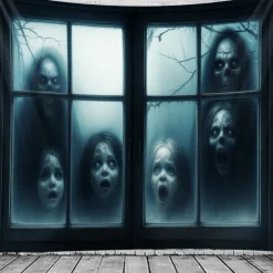 Halloween Hanging Tapestry Photograph Backdrop Jack O Lantern Wall Art Large Tapestry Mural Decor Blanket Curtain Home Bedroom Living Room 2025 Halloween Decoration Death Selfie