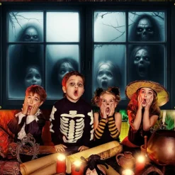 Halloween Hanging Tapestry Photograph Backdrop Jack O Lantern Wall Art Large Tapestry Mural Decor Blanket Curtain Home Bedroom Living Room 2025 Halloween Decoration Death Selfie