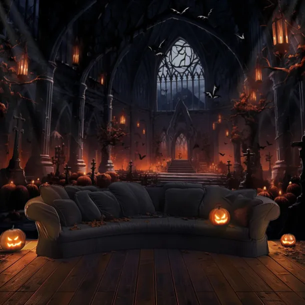 Halloween Haunted Castle Hanging Tapestry Wall Art Large Tapestry Mural Decor Photograph Backdrop Blanket Curtain Home Bedroom Living Room Decoration