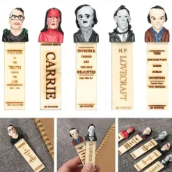 Halloween Horror Bookmarks - Horror Movie Main Character Bookmark, Scarry Halloween Bookmarks, Half-Length Figure Sculpture Bookmarks, Horror Bookmarks for Adults, Horror Bookmark Set