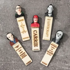 Halloween Horror Bookmarks - Horror Movie Main Character Bookmark, Scarry Halloween Bookmarks, Half-Length Figure Sculpture Bookmarks, Horror Bookmarks for Adults, Horror Bookmark Set