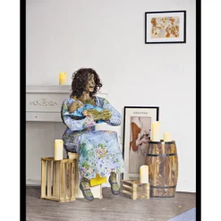 Halloween Horror Decorations Haunted House Escape Room Large Electric Sensory Mechanical Ornaments Baby Rocking Chair