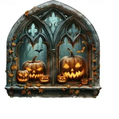 Halloween Horror Hole Pumpkin Head Wall Decals - Self-Adhesive Waterproof Stickers for Party Decoration, Doors, and Windows