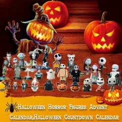 Halloween Horror Movie Advent Calendar 2025 Contains 24 Christmas Gifts, Xmas Horror Figures Countdown Calendar with Surprise Toys, Collectible Figures Gifts for Kids