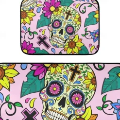 Halloween Kitchen Mats, 2PCS Kitchen Rugs, Cushioned Anti Fatigue Kitchen Mats for Floor, Non-Slip Standing Desk Mat, Waterproof Kitchen Rug Set for Kitchen, Floor, Office