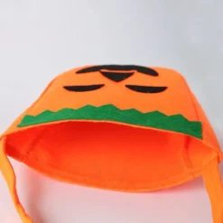 Halloween Loot Party Kids Pumpkin Trick Or Treat Tote Bags Candy Bag Halloween Candy Storage Bucket Portable Gift Basket