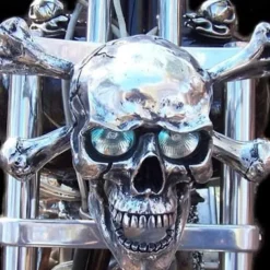 Halloween Motorcycle Headlight Decorations Motorcycle Skeleton Headlight Pendant Durable Retro Motorcycle Headlight for Motorcycle Decorations