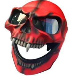 Halloween Motorcycle Skull Mask Skull Skeleton Visor With Adjustable Skeleton Helmets Motorcycle For Young People