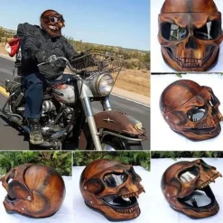 Halloween Motorcycle Skull Mask Skull Skeleton Visor With Adjustable Skeleton Helmets Motorcycle For Young People