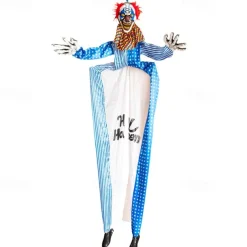 Halloween New Clown Door Curtain Hanging Decoration Amusement Park Outdoor Large Electric Sound-activated Sensory Prop