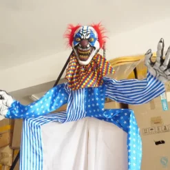 Halloween New Clown Door Curtain Hanging Decoration Amusement Park Outdoor Large Electric Sound-activated Sensory Prop