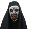 Halloween Nun Mask Horror Latex Masks Cosplay Mascarillas Valak Face Masques with Headpiece