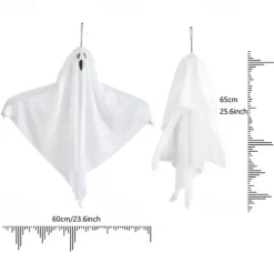 Halloween Party Decoration 25.5 Hanging Ghosts Cute Flying Ghost for Front Yard Patio Lawn Garden Party Dcor and Holiday Decorations