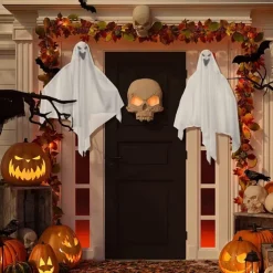 Halloween Party Decoration 25.5 Hanging Ghosts Cute Flying Ghost for Front Yard Patio Lawn Garden Party Dcor and Holiday Decorations