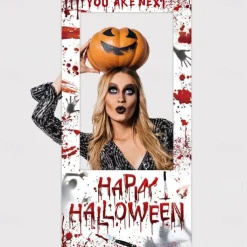 Halloween Photo Booth Props SuppliesSpooky and Fun Designs ncludes Ghosts, Pumpkins, Witches, Bats, and More Perfect for Parties, Events, and Celebrations