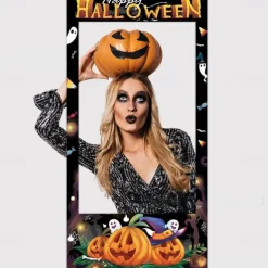 Halloween Photo Booth Props SuppliesSpooky and Fun Designs ncludes Ghosts, Pumpkins, Witches, Bats, and More Perfect for Parties, Events, and Celebrations