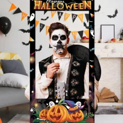 Halloween Photo Booth Props SuppliesSpooky and Fun Designs ncludes Ghosts, Pumpkins, Witches, Bats, and More Perfect for Parties, Events, and Celebrations