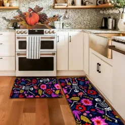 Halloween Pumpkin Area Rug Kitchen Rug Mat Non-Slip Oil Proof Floor Mat Livingroom Rug Indoor Outdoor Mat Bedroom Decor Bathroom Mat Entrance Rug Door Mat