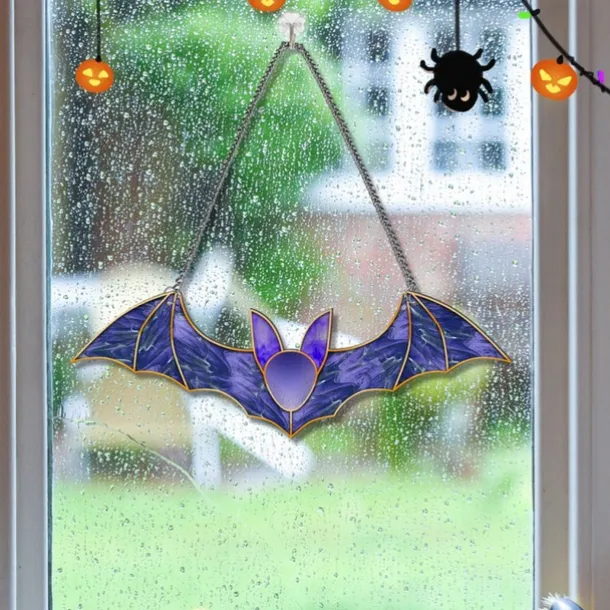 Halloween Pumpkin Crow Castle Acrylic Hanger Window Home Decoration Hanger