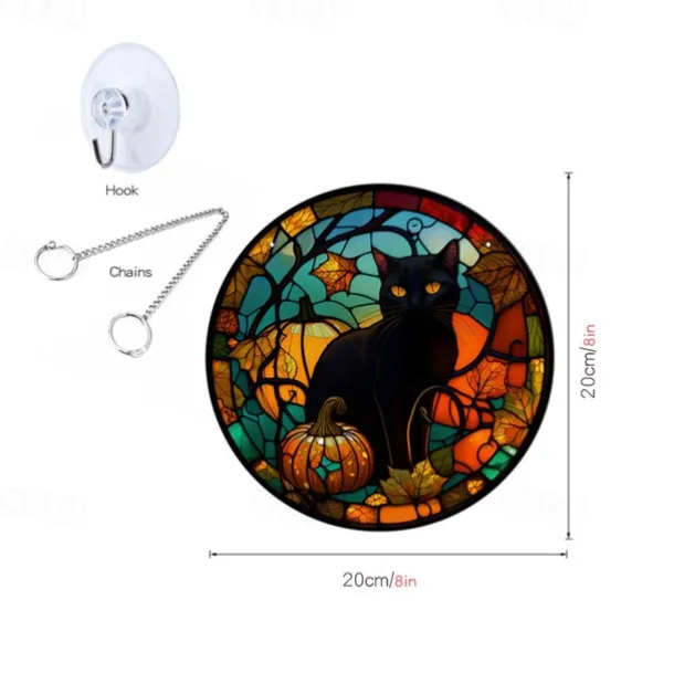 Halloween Pumpkin Crow Castle Acrylic Hanger Window Home Decoration Hanger