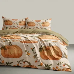Halloween Pumpkin Duvet Cover Set - Festive and Playful Pumpkin Design - Includes Duvet Cover and Pillowcases - Soft and Cozy Fabric - Perfect for Adding a Seasonal Touch to Your Bedroom Decor