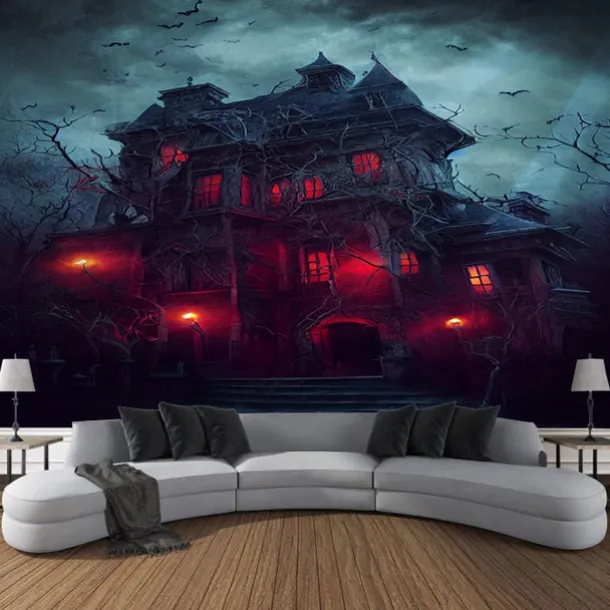 Halloween Pumpkin Hanging Tapestry Wall Art Large Tapestry Mural Decor Photograph Backdrop Blanket Curtain Home Bedroom Living Room Decoration Halloween Decorations