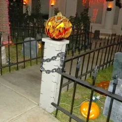 Halloween Pumpkin Lantern Foldable Scary Stretchable with Sound Party Decoration for Indoor/Outdoor 20cm