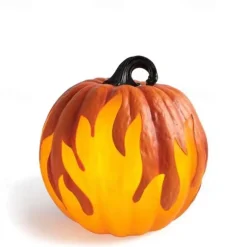 Halloween Pumpkin Lantern Jack-O-Lantern Battery Operated Lighted Flame Pumpkin Party Favor Outdoor Garden Decoration