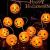 Halloween Pumpkin Lantern String Lights 2m 10LEDs Jack O Lantern Pumpkin Lamp for Halloween Party Garden Home Balcony Outdoor DIY Decor Light