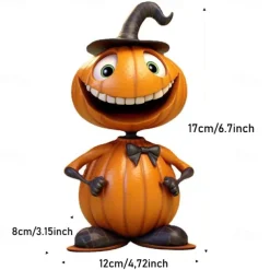 Halloween Pumpkin Man Home Garden Decoration Statue Desktop Ornament Resin Crafts