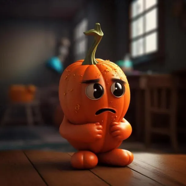 Halloween Pumpkin Resin Figurine – Spooky Ghost Pumpkin Decoration for Outdoor, Home Decor, and Party Crafts – Perfect Resin Ornament