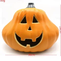 Halloween Pumpkin Shopping Mall Meichen Window Display Large Pumpkins Hollow Light-Emitting Pumpkin Lanterns Easter Scene Layout