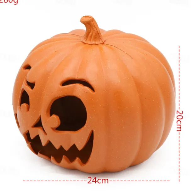 Halloween Pumpkin Shopping Mall Meichen Window Display Large Pumpkins Hollow Light-Emitting Pumpkin Lanterns Easter Scene Layout