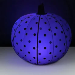 Halloween PVC Inflatable Decorated Ball Reusable Glow Pumpkin Decorations Blow up Led Yard Pumpkins for Outdoor Halloween Party Yard Garden Lawn Holiday Decorations