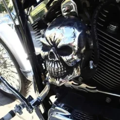 Halloween Resin Crafts Punk Wind Skull Retro Locomotive Ornaments Punk Decor Halloween Skeleton Decoration