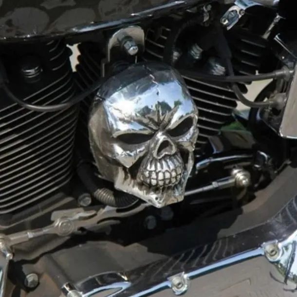 Halloween Resin Crafts Punk Wind Skull Retro Locomotive Ornaments Punk Decor Halloween Skeleton Decoration