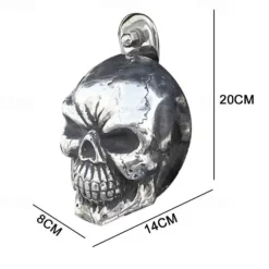 Halloween Resin Crafts Punk Wind Skull Retro Locomotive Ornaments Punk Decor Halloween Skeleton Decoration