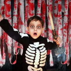 Halloween Scary Blood Cloth Scary Cloth with Bloody Prints Halloween Props Scary Halloween Decorations Bloody Gauze Halloween Scary Fabric Blood Cloth Strips