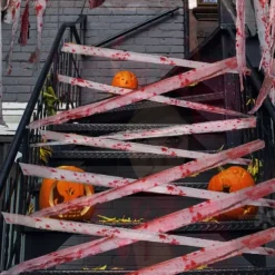 Halloween Scary Blood Cloth Scary Cloth with Bloody Prints Halloween Props Scary Halloween Decorations Bloody Gauze Halloween Scary Fabric Blood Cloth Strips